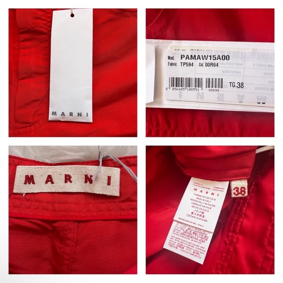 New! Rare MARNI Faille High Waist Wide Cropped Pants - Picture 10 of 11